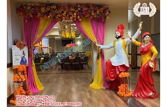 Punjabi Virsa Event Decor Welcome Statues