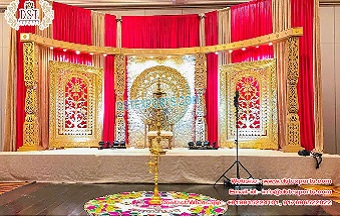 Rajwada Open Theme Wedding Stage Decor