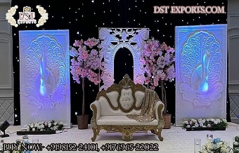 Peacock Theme Wedding Stage Frames Dcor