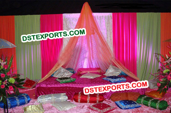 Wedding Sangeet Stage Colourful Backdrop