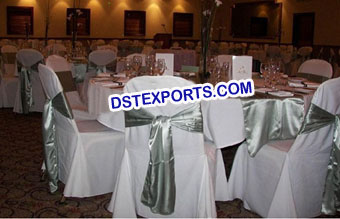 Latest Wedding White Chair Cover Set