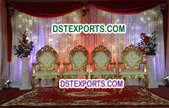 Indian Wedding Stage Mandap Chairs