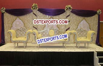 Indian Wedding Reception Stage Set