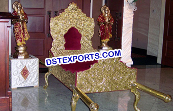 Indian Wedding Gold Metal Palkis