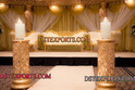 ASIAN WEDDING  GOLDEN  STAGE DECORS