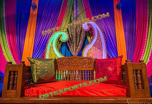 WEDDING COLOURFULL MEHANDI STAGE SET