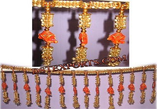 Golden Bandanwars/Ganesha Beaded Bandanwars