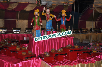 Indian Wedding Small Bhangra Statue Food Stall Dec