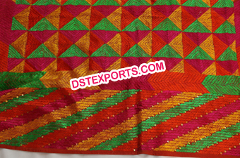 Embroidered Decorated Colourful  Phulkari bagh