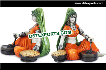 Punjabi cultural fiber Lady statue