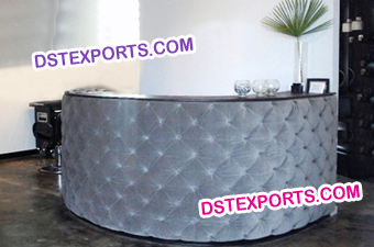 Latest Design Leather Tufted Reception Table