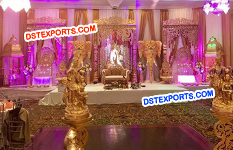 Bollywood Asian Wedding Fiber Carved Stage