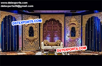 Heavy Carved Jhrokha Wedding Stage Panels