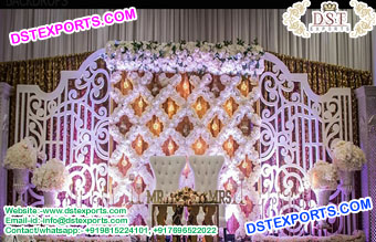 Latest Candle and Floral Decoration Wedding Stage
