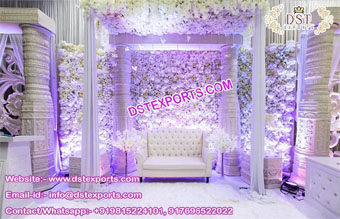 Western Wedding Stage with Flower Back-wall