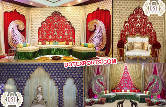 Arabian Wedding Mehndi Night Backdrop Curtains