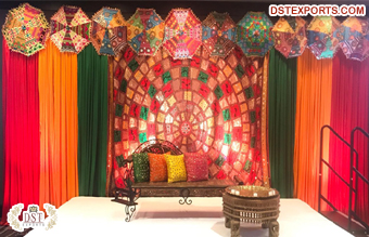 Colorful Rajasthani Theme Backdrop For Wedding