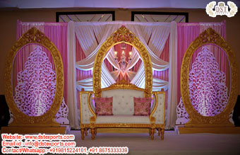 Oval Shaped Wedding Stage Backdrop Panels