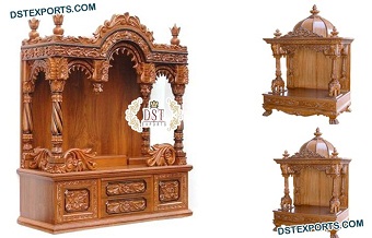 Exclusive Brown Teak Wood Temple For Home