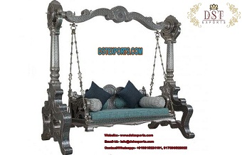 Traditional Hand Carved Silver Swing/Jhula