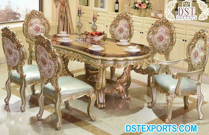 Italian Style Dual Carved Dining Furniture Set