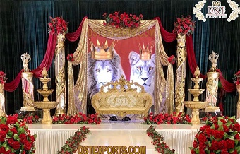 Designer Wedding King Queen Stage Decoration