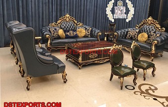 Luxury Living Room Royal Blue Furniture