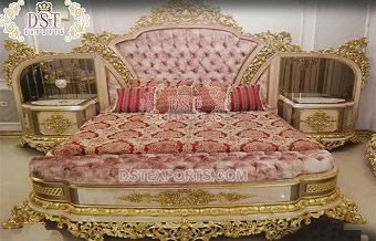 Royal King Size Double Bed With Nightstands