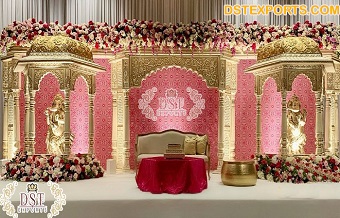 Traditional Indian Wedding Temple Style Stage