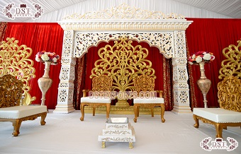 Open Indian Wedding Bollywood Mandap Set