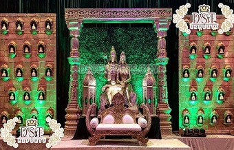 Shiv Parvati South Indian Wedding Stage