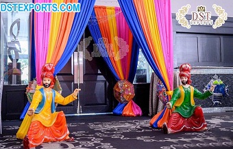 FRP Punjabi Theme Statues For Event Decoration